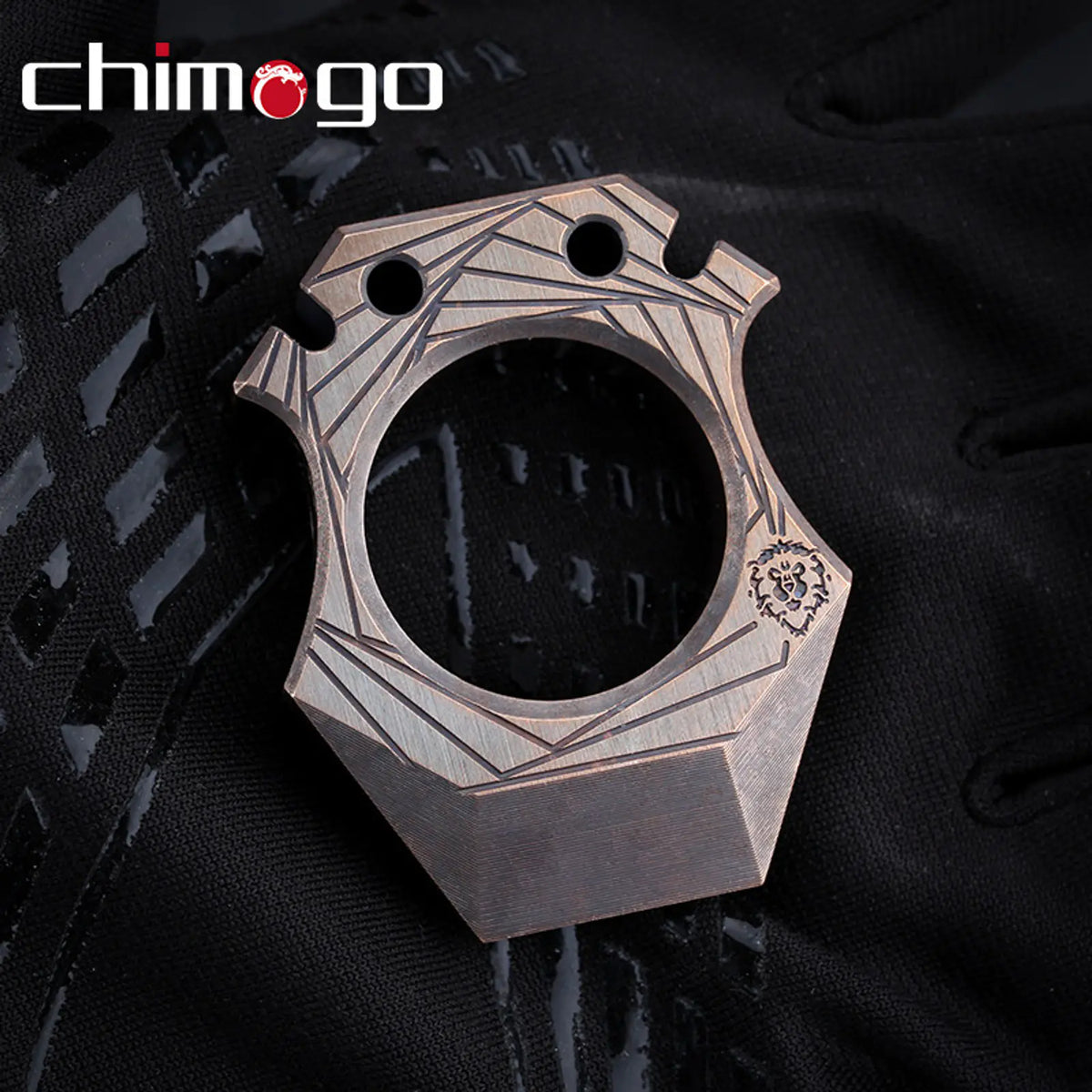 Chimago Ghost Brass Knuckle Bottle Opener EDC Pocket Carry Tool in Union Brushed Brass