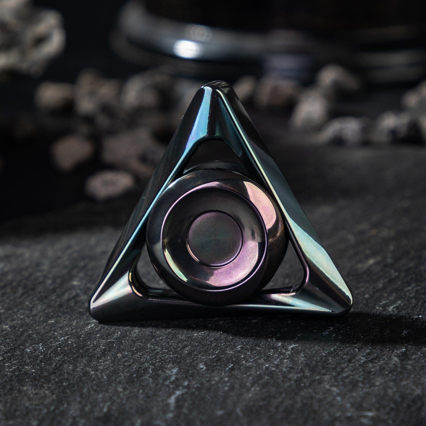 Hand Spinner – FM Studio Retroloop | Titanium Zirconium Stainless Steel EDC Fidget Spinner
