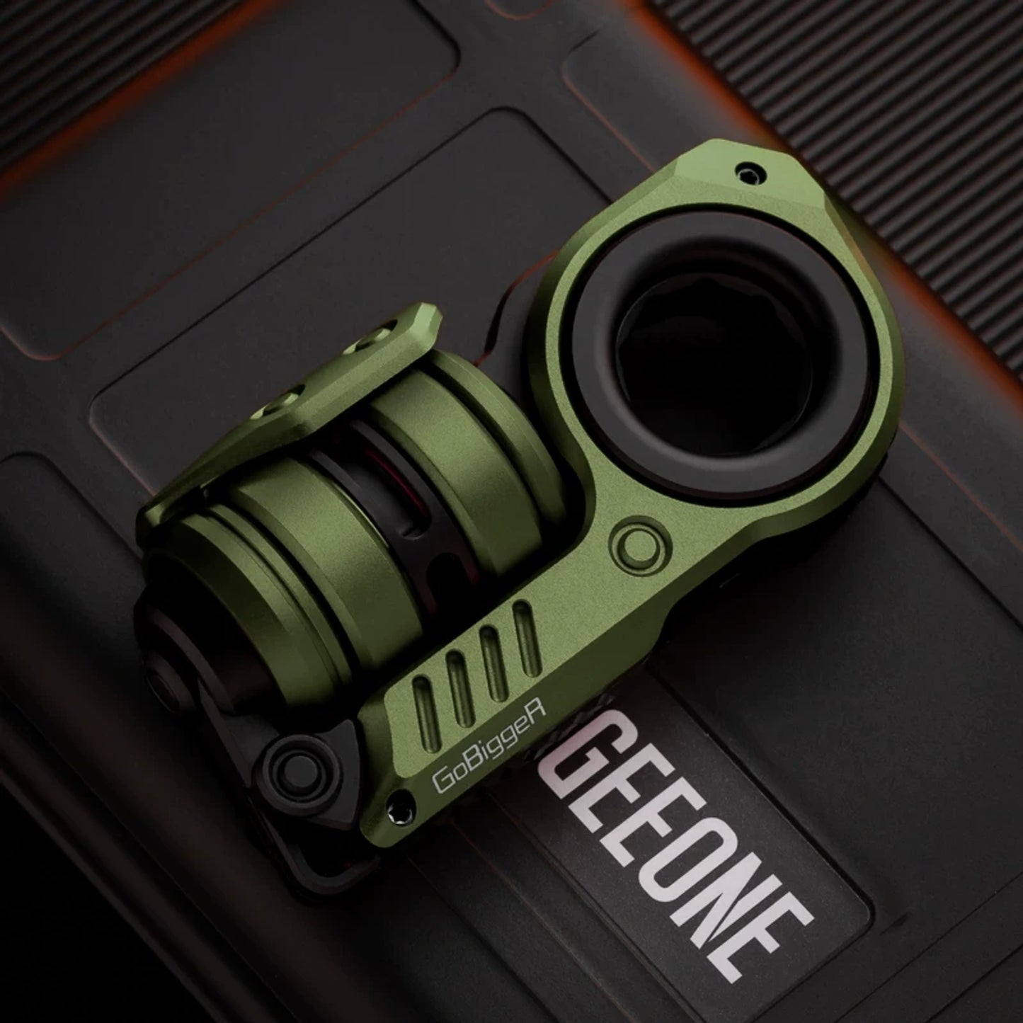 Military green GoBiggeR Aurora metal EDC fidget toy variant