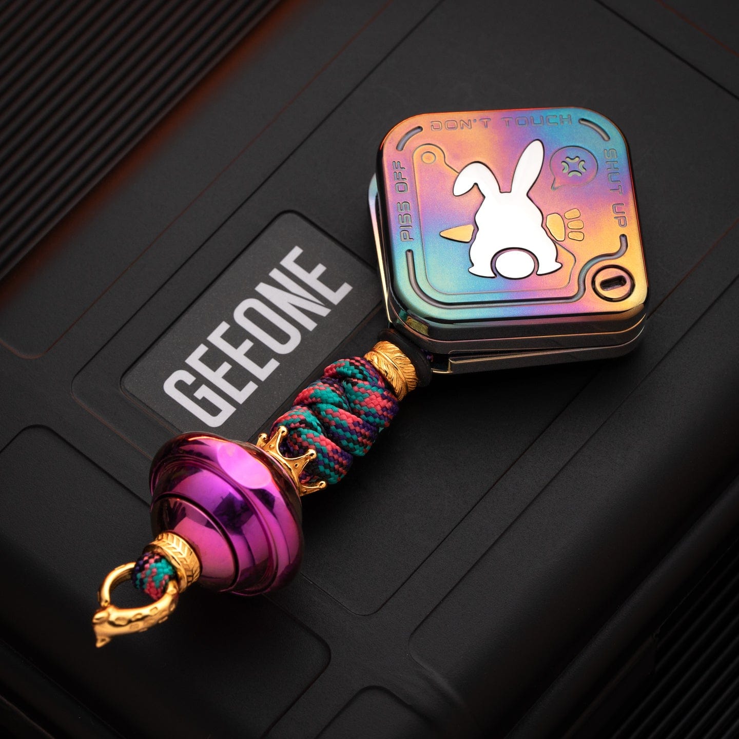 Fidget Spinner – MOT SNAP | Zirconium Oil Slick Blackened Golden Mokuti EDC