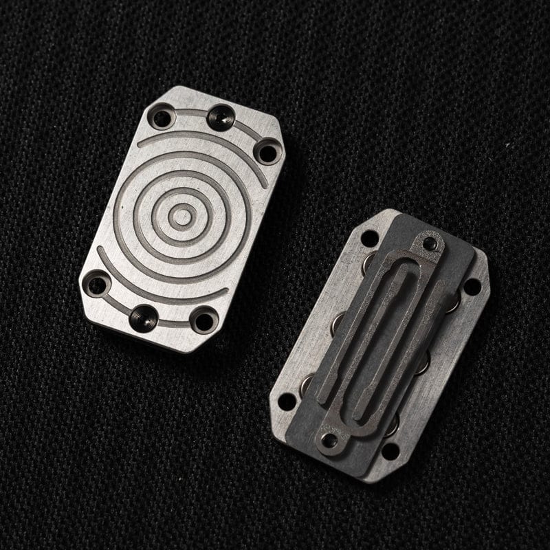 Fidget Slider EDC – WANWU Subspace | Titanium Zirconium Stainless Steel Ice Crystal Push Slider