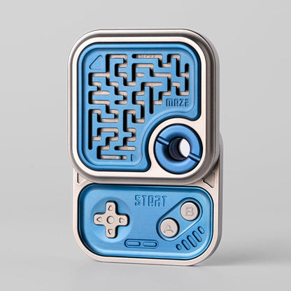 Fidget Slider – 01EDC Maze Block | Titanium Zirconium Brass Copper Push Slider EDC