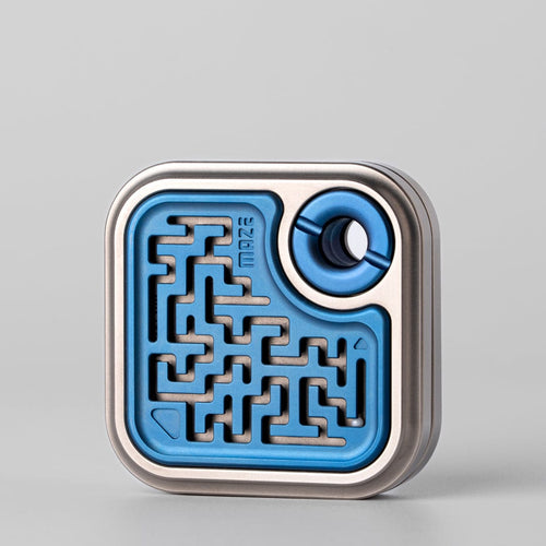 Fidget Slider – 01EDC Maze Block | Titanium Zirconium Brass Copper Push Slider EDC