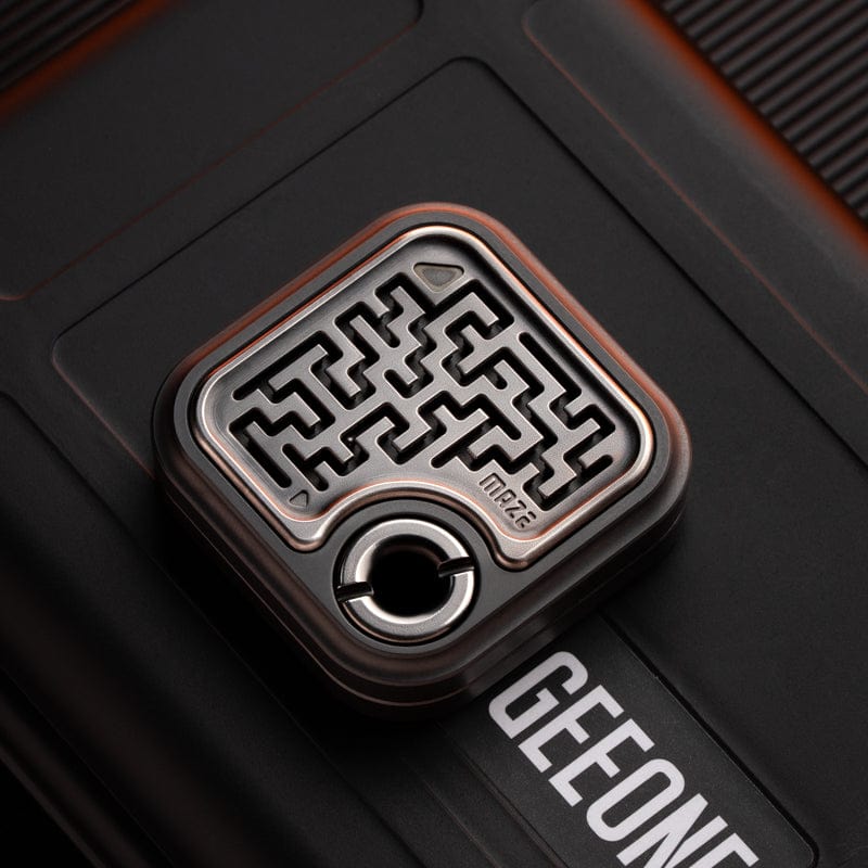 Fidget Slider – 01EDC Maze Block | Titanium Zirconium Brass Copper Push Slider EDC