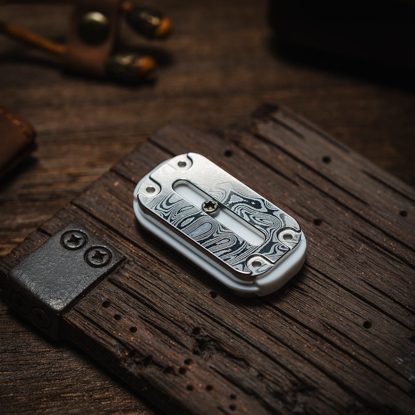 Fidget Slider EDC – 01EDC 01 Slider | Titanium Zirconium PEEK Push Slider Mechanical Magnetic