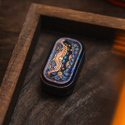 Fidget Slider EDC – 01EDC 01 Slider | Titanium Zirconium PEEK Push Slider Mechanical Magnetic