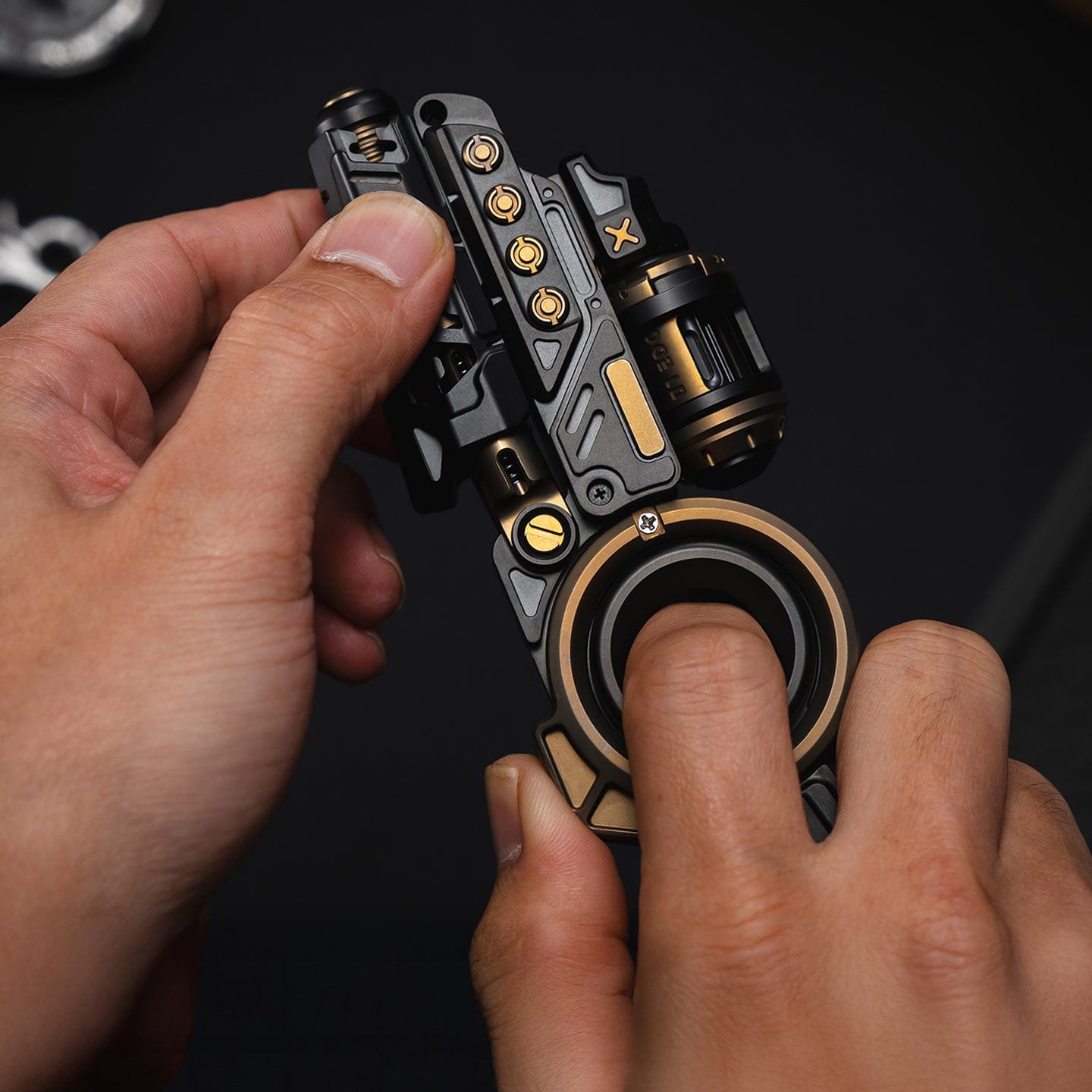 Fidget Slider EDC – 01EDC Time Knight 3.0 Pro | Titanium Push Slider