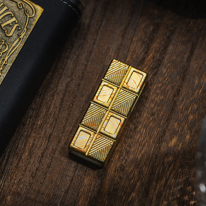 Fidget Slider EDC – 01EDC Wafer Biscuit 2.0 Chocolate | Damascus Mokume Zirconium Push Slider