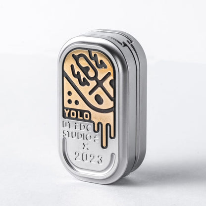Fidget Slider EDC – 01EDC 01 Slider | Titanium Zirconium PEEK Push Slider Mechanical Magnetic