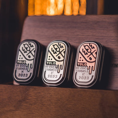 Fidget Slider EDC – 01EDC 01 Slider | Titanium Zirconium PEEK Push Slider Mechanical Magnetic