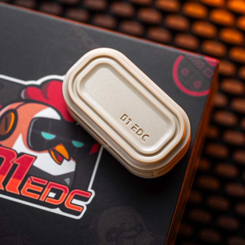 Fidget Slider EDC – 01EDC 01 Slider | Titanium Zirconium PEEK Push Slider Mechanical Magnetic