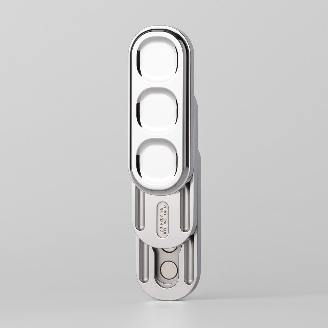 Push Slider – 01EDC Pea Slider | Stainless Steel Stonewashed Polished EDC Fidget