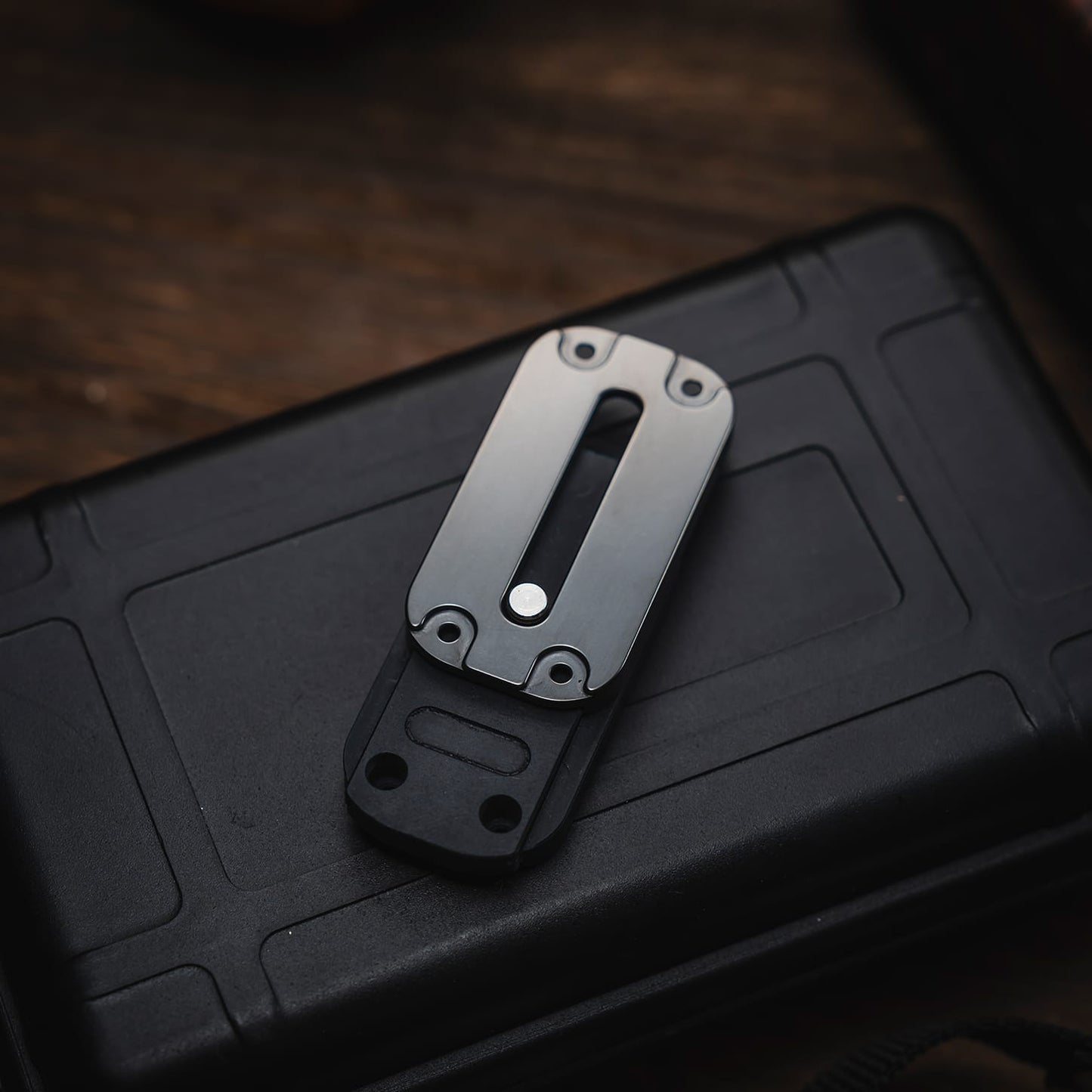 Fidget Slider EDC – 01EDC 01 Slider | Titanium Zirconium PEEK Push Slider Mechanical Magnetic