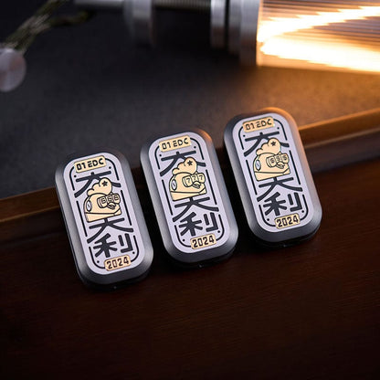 Fidget Slider EDC – 01EDC Soap Slider | Stainless Steel Engraving Dalbergia Push Slider