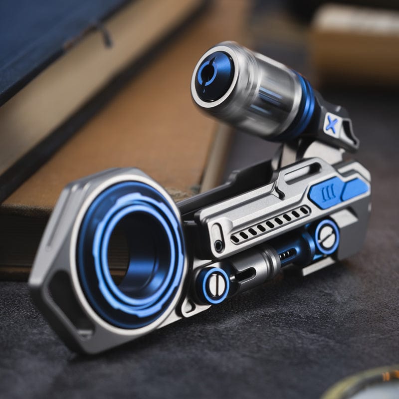 Fidget Slider EDC – 01EDC Time Knight 3.0 | Stainless Steel Titanium Zirconium PEI Push Slider