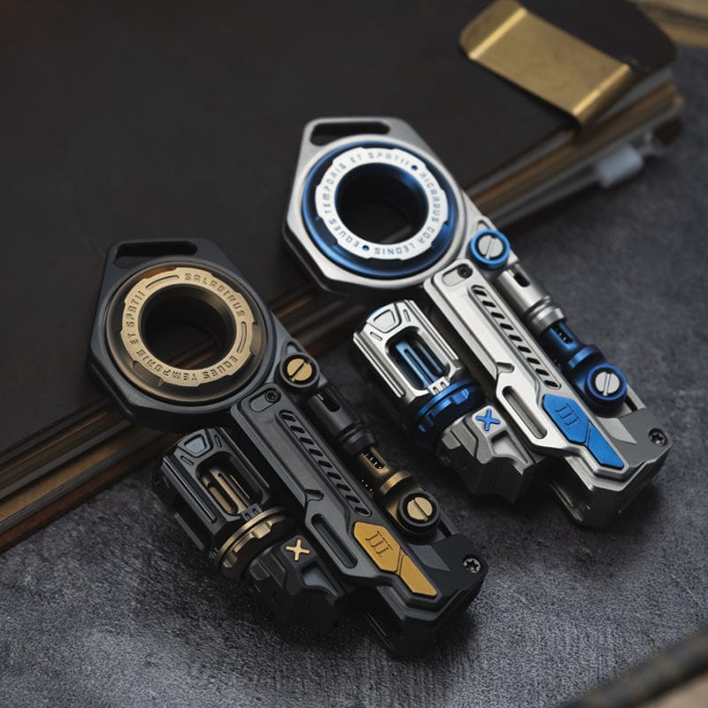 Fidget Slider EDC – 01EDC Time Knight 3.0 | Stainless Steel Titanium Zirconium PEI Push Slider