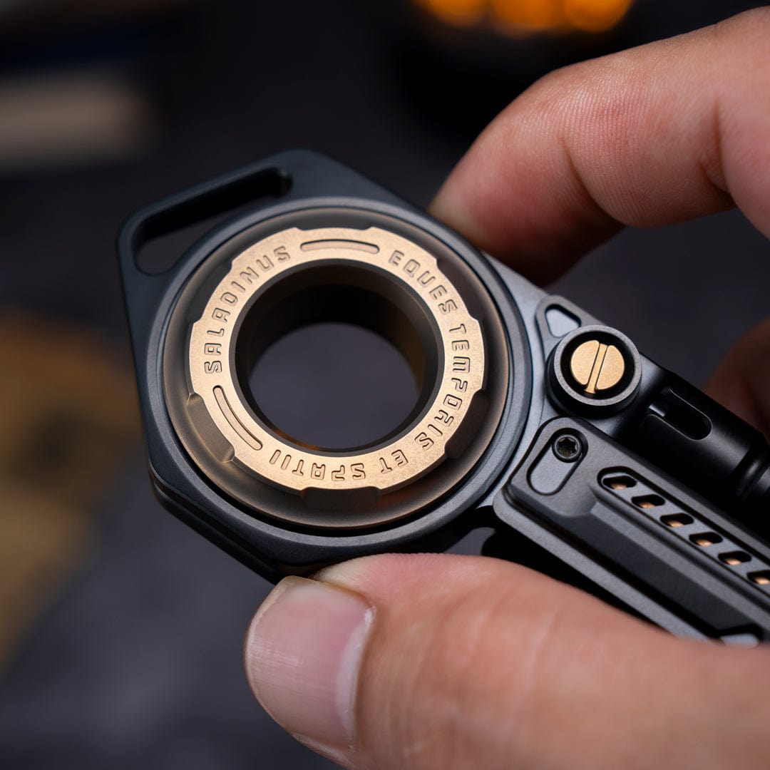 Fidget Slider EDC – 01EDC Time Knight 3.0 | Stainless Steel Titanium Zirconium PEI Push Slider