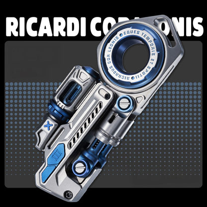 Fidget Slider EDC – 01EDC Time Knight 3.0 | Stainless Steel Titanium Zirconium PEI Push Slider