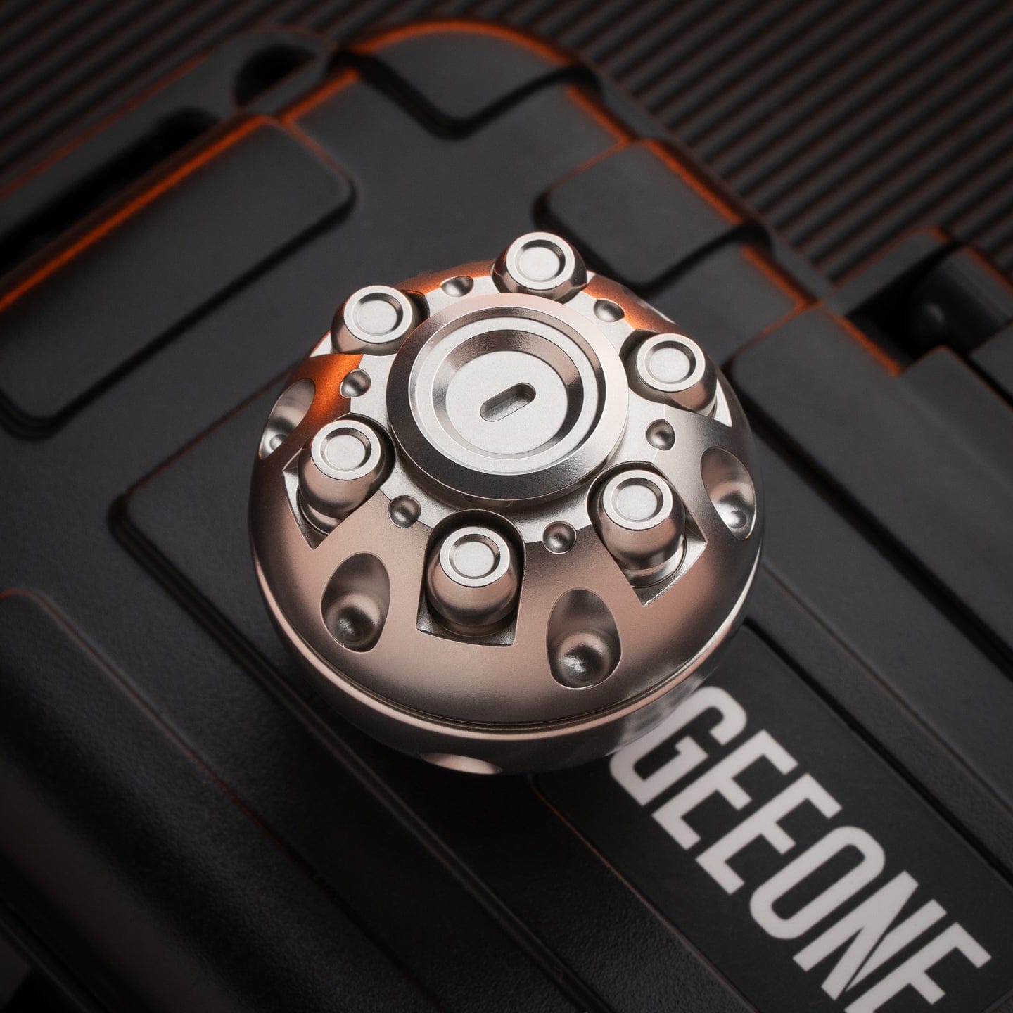 Spinning Top – 42COSMO Death Star | Zirconium Titanium Mokuti EDC Fidget Spinner