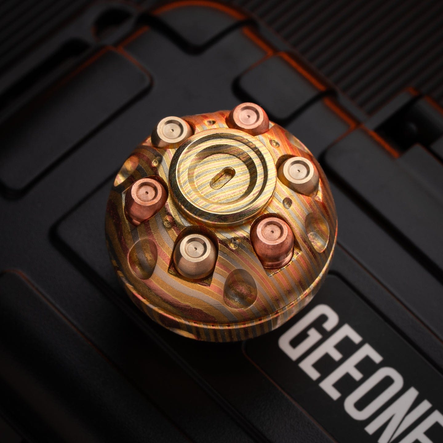 Spinning Top – 42COSMO Death Star | Zirconium Titanium Mokuti EDC Fidget Spinner
