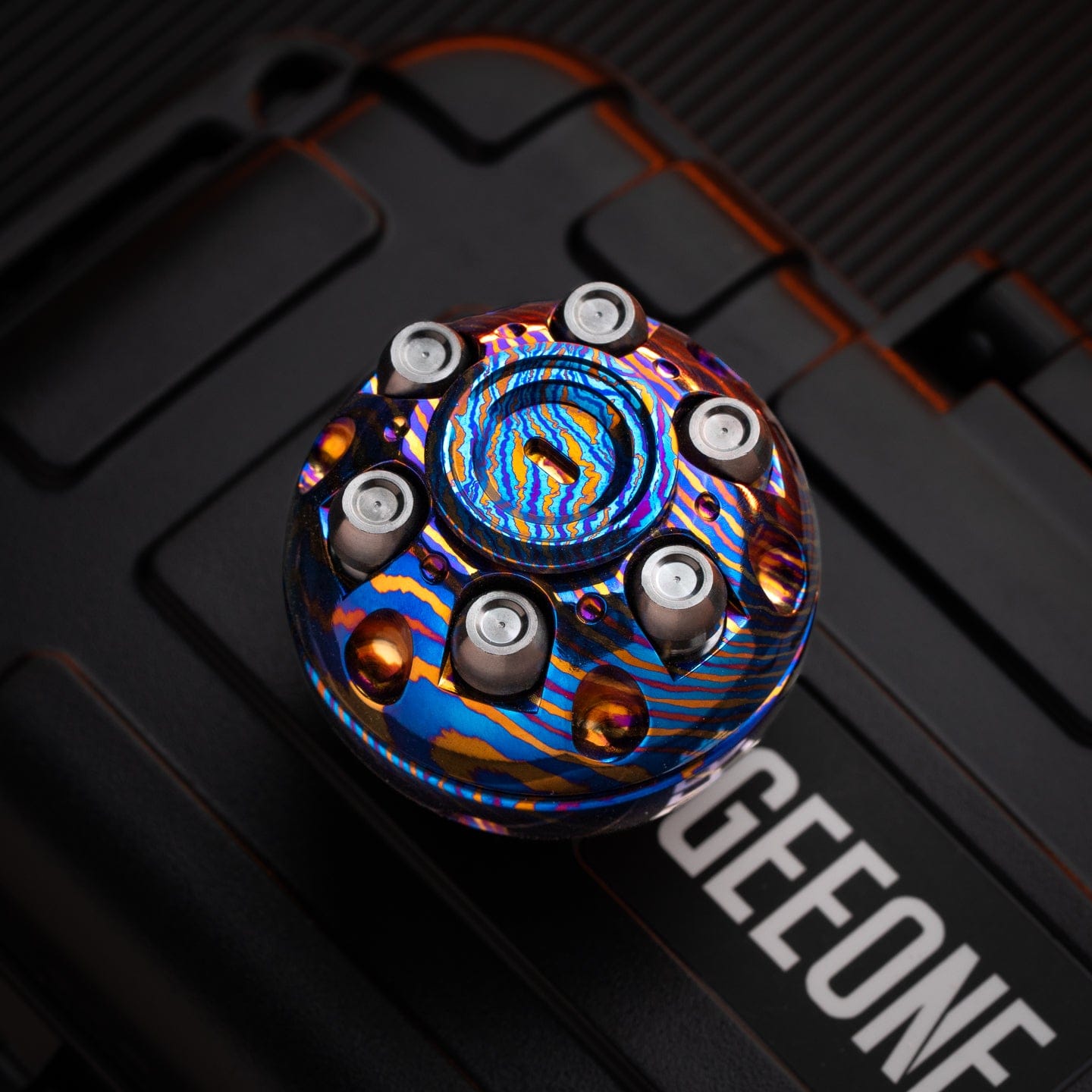 Spinning Top – 42COSMO Death Star | Zirconium Titanium Mokuti EDC Fidget Spinner