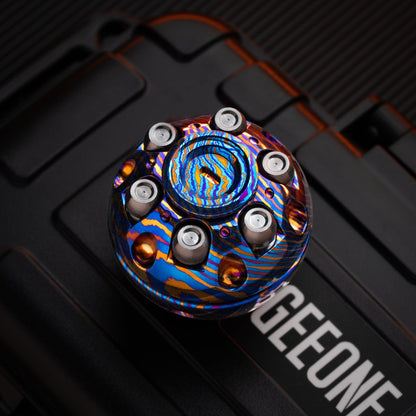 Spinning Top – 42COSMO Death Star | Zirconium Titanium Mokuti EDC Fidget Spinner