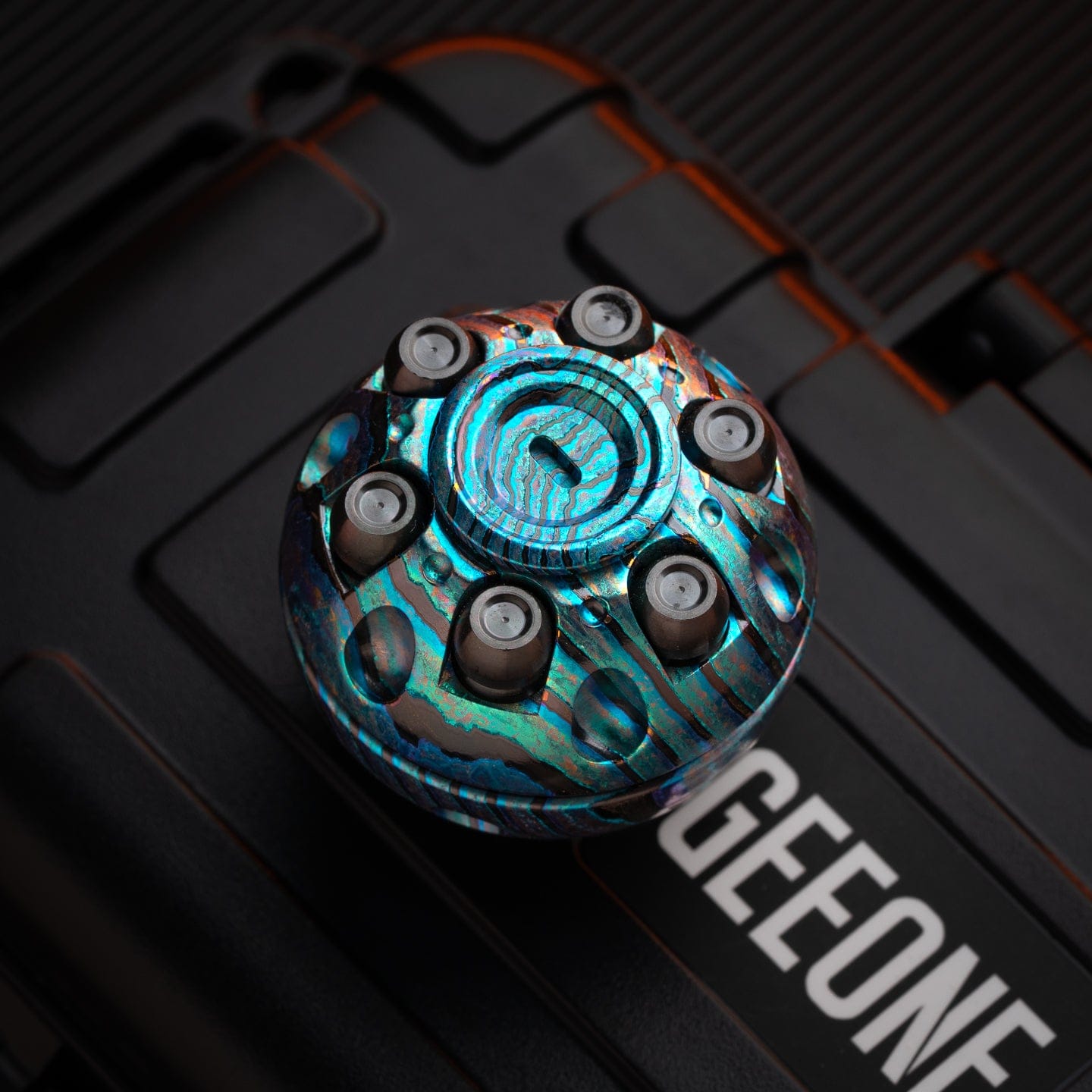 Spinning Top – 42COSMO Death Star | Zirconium Titanium Mokuti EDC Fidget Spinner