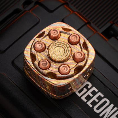 Mechanical Slider – 42Cosmo Life and Death Game | Damascus Mokume Zirconium Zircuti Stainless Steel EDC