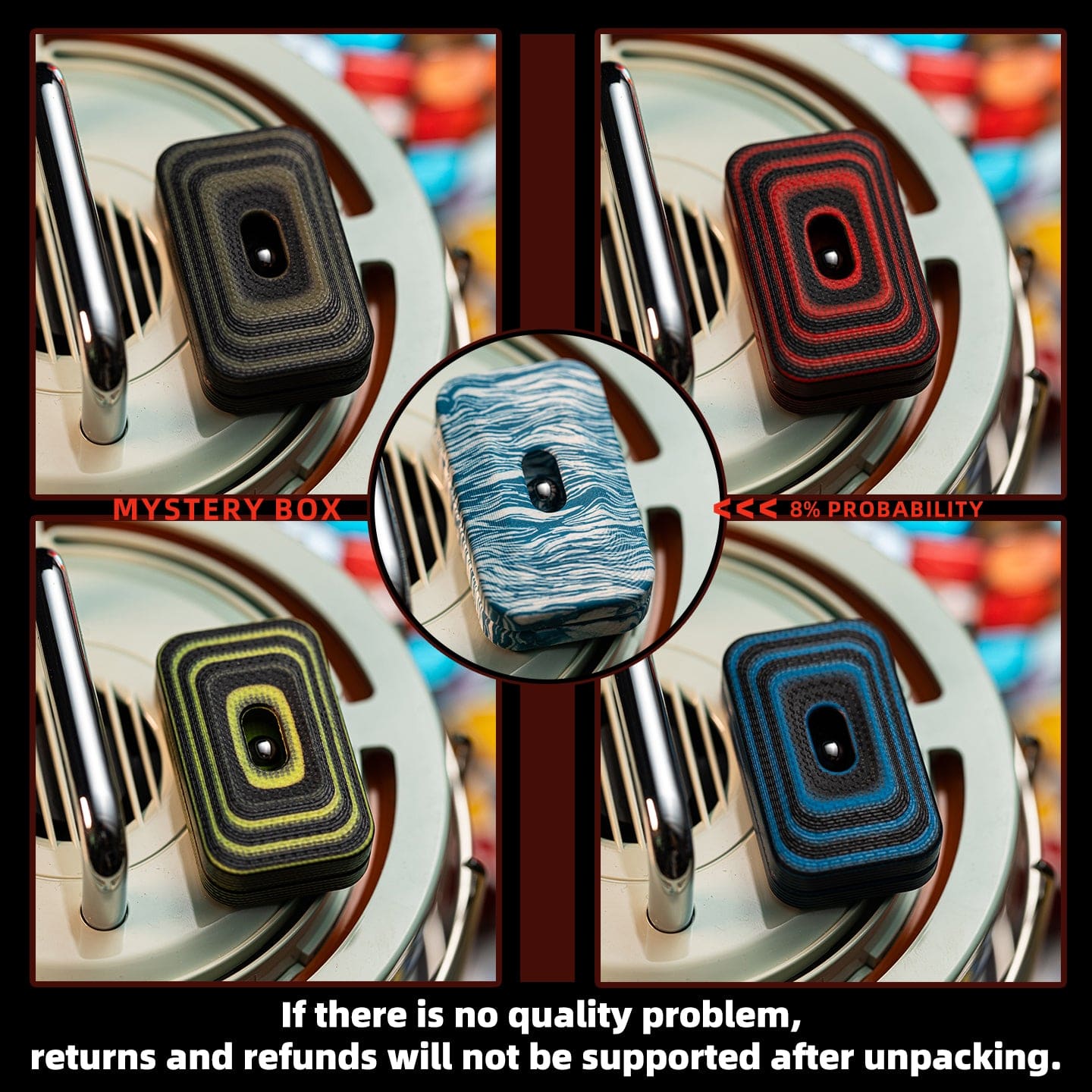 Tactile Slider – 9Hand Q-Bao Slider | G10 EDC Fidget Mystery Box