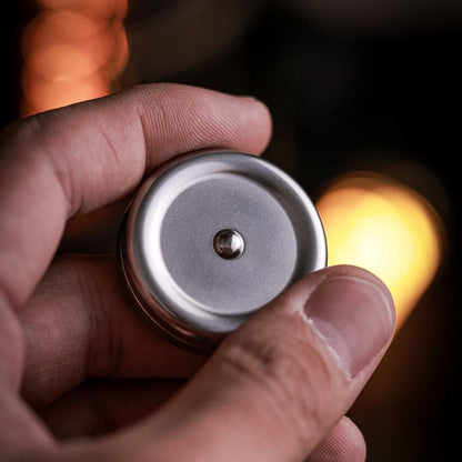 Tactile Coin – ACEdc Noise-Milk Cap | Stainless Steel Titanium Zirconium Haptic EDC