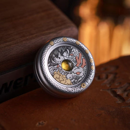 Tactile Coin – ACEdc Noise-Milk Cap | Stainless Steel Titanium Zirconium Haptic EDC