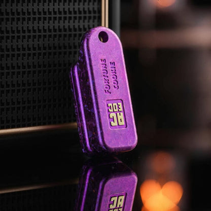 Push Slider – ACEdc Fortune Cookie | Titanium Zirconium Carbon Fiber EDC Fidget