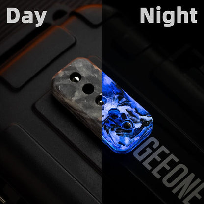 Push Slider – ACEdc Fortune Cookie | Titanium Zirconium Carbon Fiber EDC Fidget