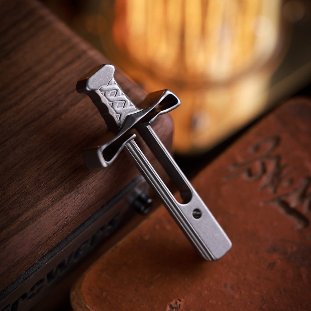 Pocket Knife EDC – ACEdc Master Sword | Titanium Stainless Steel Zirconium Folding Blade
