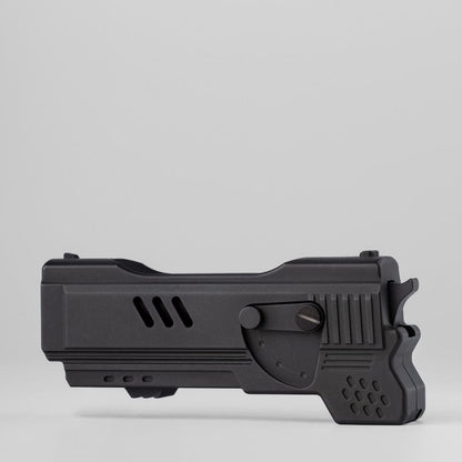 Mechanical Slider – Alpha Bullet Gun | Blasted Zirconium EDC Push Slider