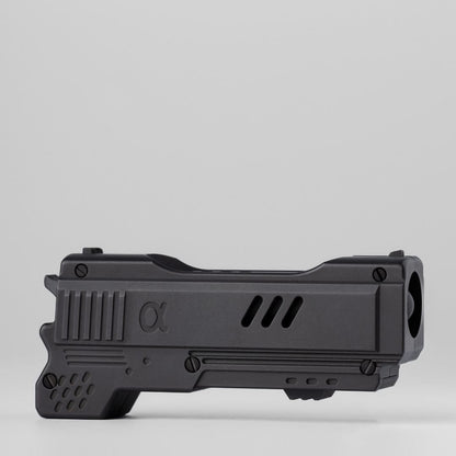 Mechanical Slider – Alpha Bullet Gun | Blasted Zirconium EDC Push Slider