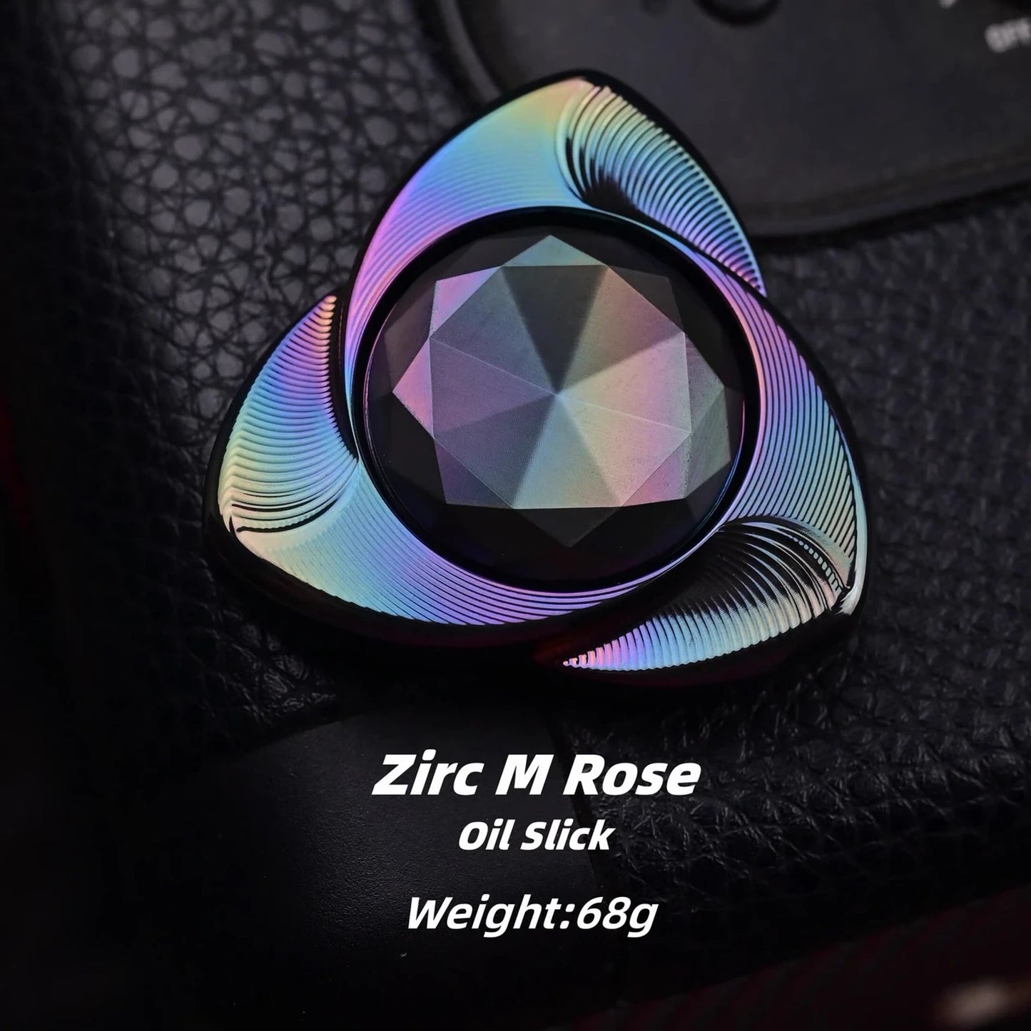 Oil Slick APD Mini Rose zirconium two-lobe fidget spinner