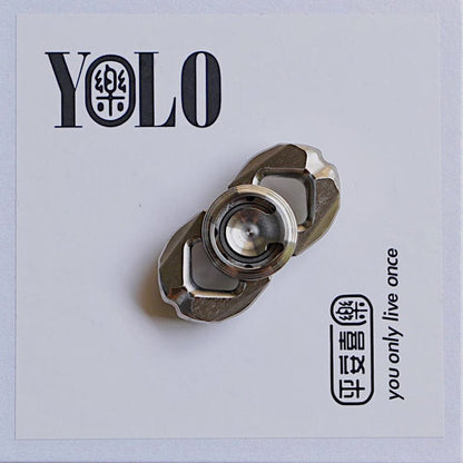 Precision Spinner – YOLO Studio Mini G | Stainless Steel Titanium Zirconium EDC Fidget Gyro