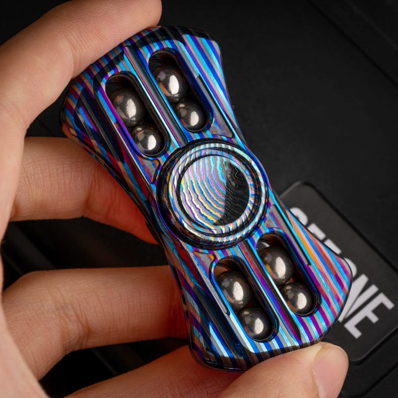 Hand Spinner – Bad Guy Bad Butterfly 2.0 | Copper Titanium Zirconium Mokume EDC Fidget