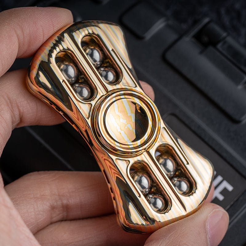 Hand Spinner – Bad Guy Bad Butterfly 2.0 | Copper Titanium Zirconium Mokume EDC Fidget