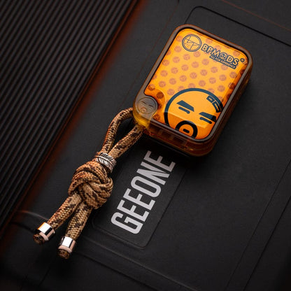 Push Slider – BPMods Crystal Slider | PMMA Copper Titanium EDC Fidget