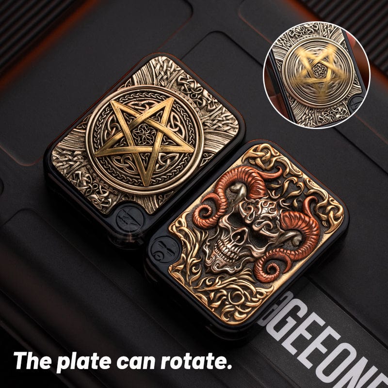 Push Slider – BPMods Crystal Slider | PMMA Copper Titanium EDC Fidget