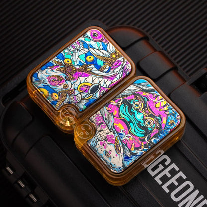 Push Slider – BPMods Crystal Slider | PMMA Copper Titanium EDC Fidget