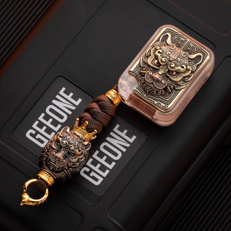 Push Slider – BPMods Crystal Slider | PMMA Copper Titanium EDC Fidget