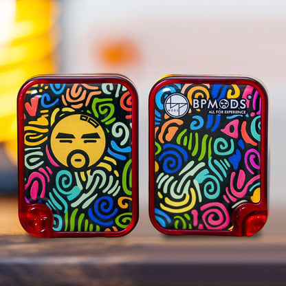 Push Slider – BPMods Crystal Slider | PMMA Copper Titanium EDC Fidget