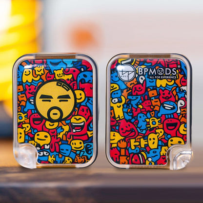 Push Slider – BPMods Crystal Slider | PMMA Copper Titanium EDC Fidget