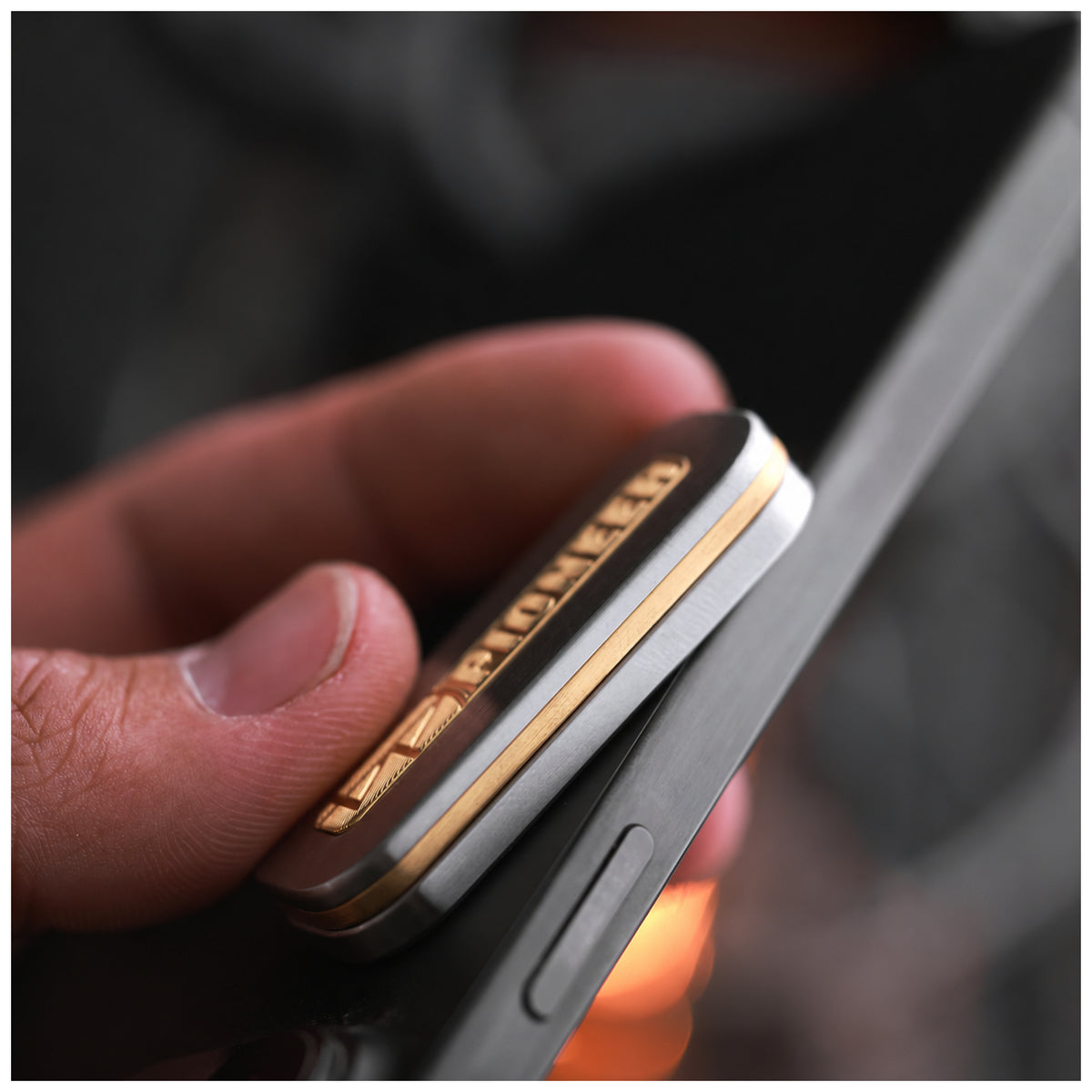 Slim Stainless-Steel Mechanical Fidget Slider BPMods Pioneer - product view 4