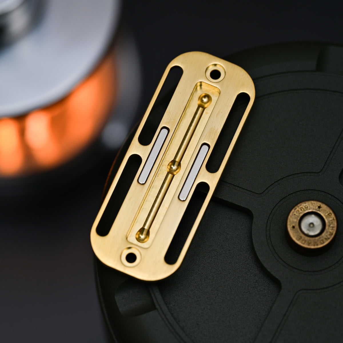 Interchangeable Track Fidget Slider Insert BPMods Pioneer - Long-Travel Three-Ball Track - Brass Teardrop