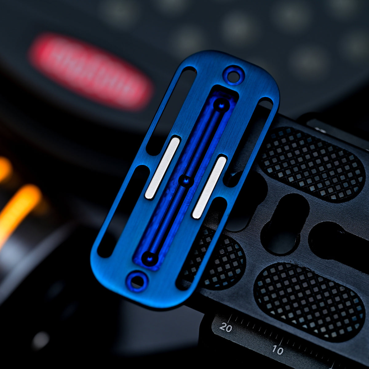 Interchangeable Track Fidget Slider Insert BPMods Pioneer - Long-Travel Three-Ball Track - Blue Stainless Steel
