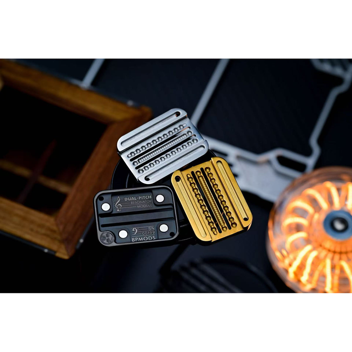 Dual-Pitch Stainless-Steel Fidget Slider Insert BPMods Nine-Grid - product view 3
